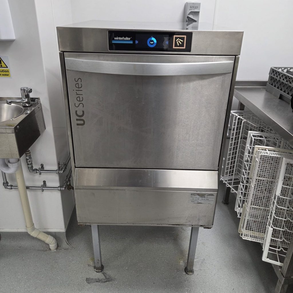 A commercial dishwasher that we installed