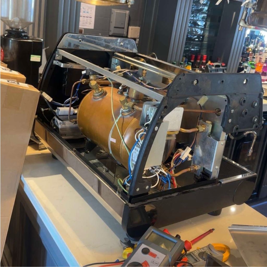 A new coffee machine that we supplied and are in the middle of installing