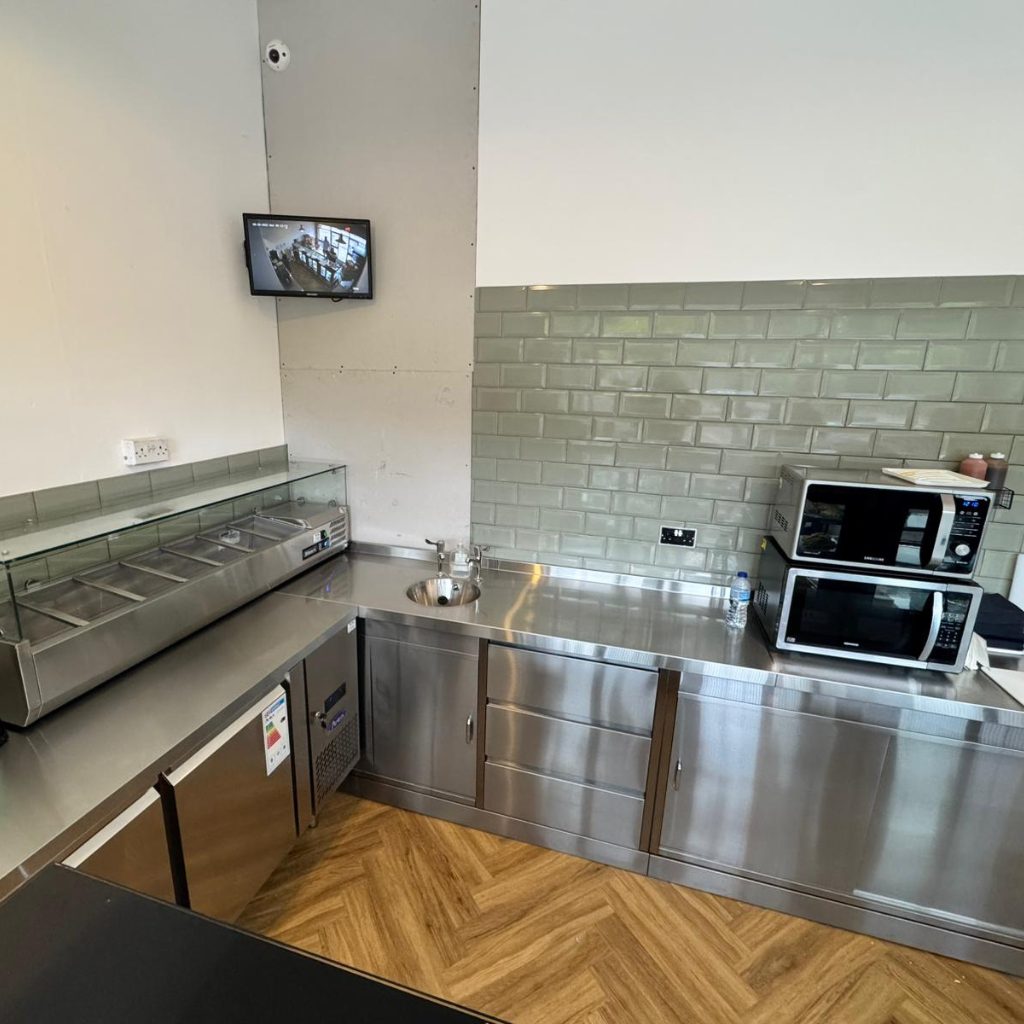 A newly designed commercial kitchen