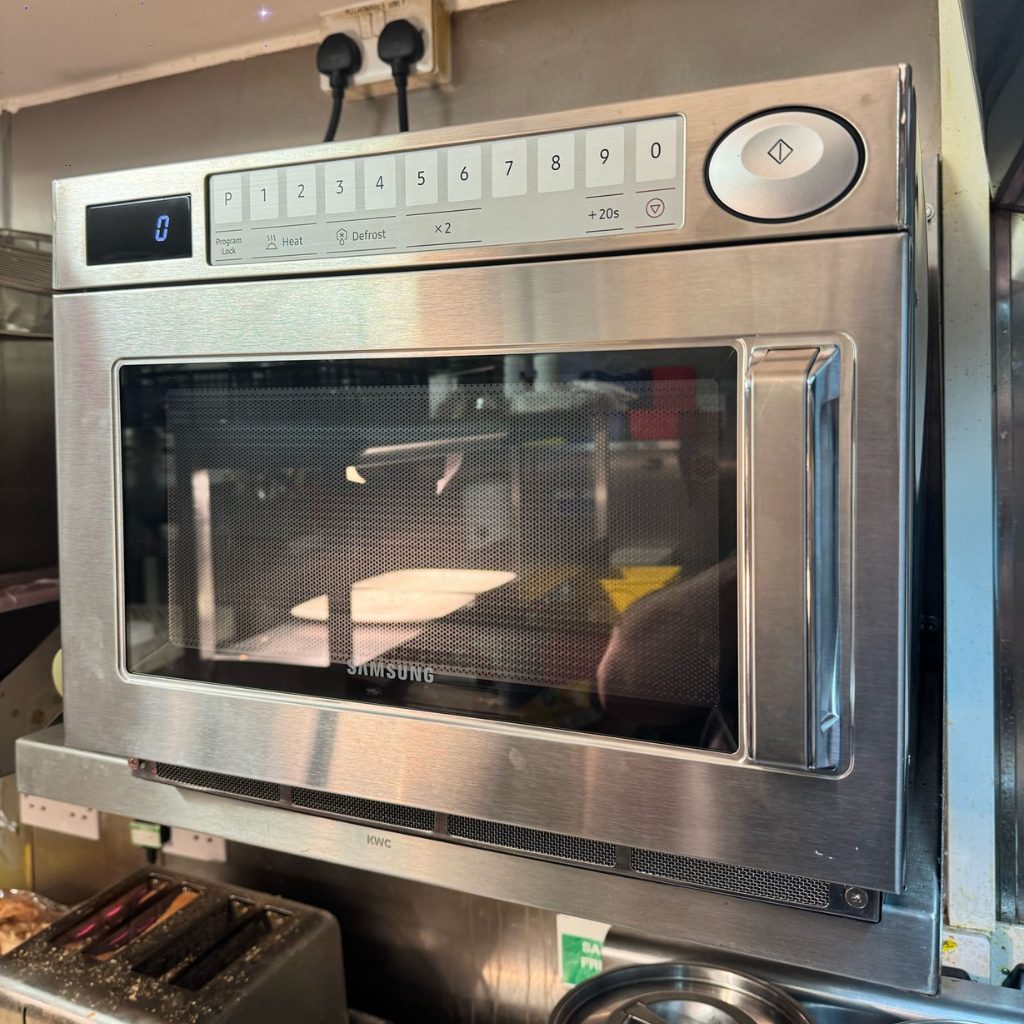 Commercial microwave that we fitted